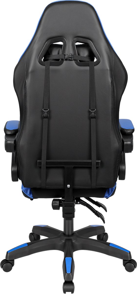 Gamestoel GX-150 Bureaustoel Zwart Blauw met Massagefunctie - afbeelding 2