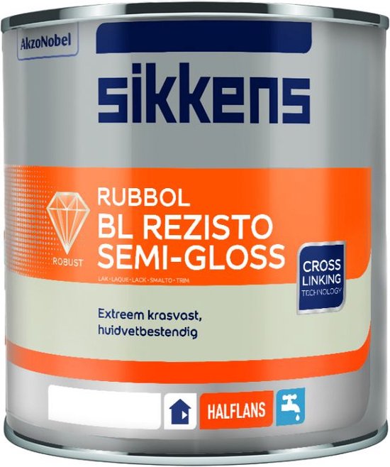 Sikkens Rubbol BL Rezisto Semi-Gloss RAL9005 Gitzwart 2,5 Liter