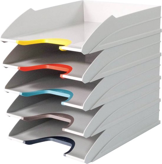 Schubladenbox Varicolor 5 Schübe 292x356x280mm grau Durable 7605-27