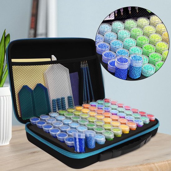Diamond Painting Koffer - Accessoires Dozen met 70 Vakken - Organizer | bol
