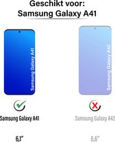 Hoesje geschikt voor Samsung Galaxy A41 - Bookcase - Koord - Pasjeshouder - Portemonnee - Rits - Kunstleer - Bruin