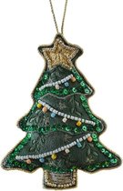 Ginger Ray - Ginger Ray - Velours kerstboom hangdecoratie met kralen