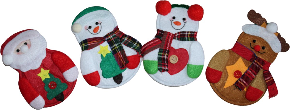 Bestekhouders Kerst - Set van 4 - Kerstdecoratie