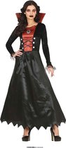 Guirca - Costume Vampire & Dracula - Gothique Vamperina Ina - Femme - Rouge, Zwart - Taille 38-40 - Halloween - Déguisements