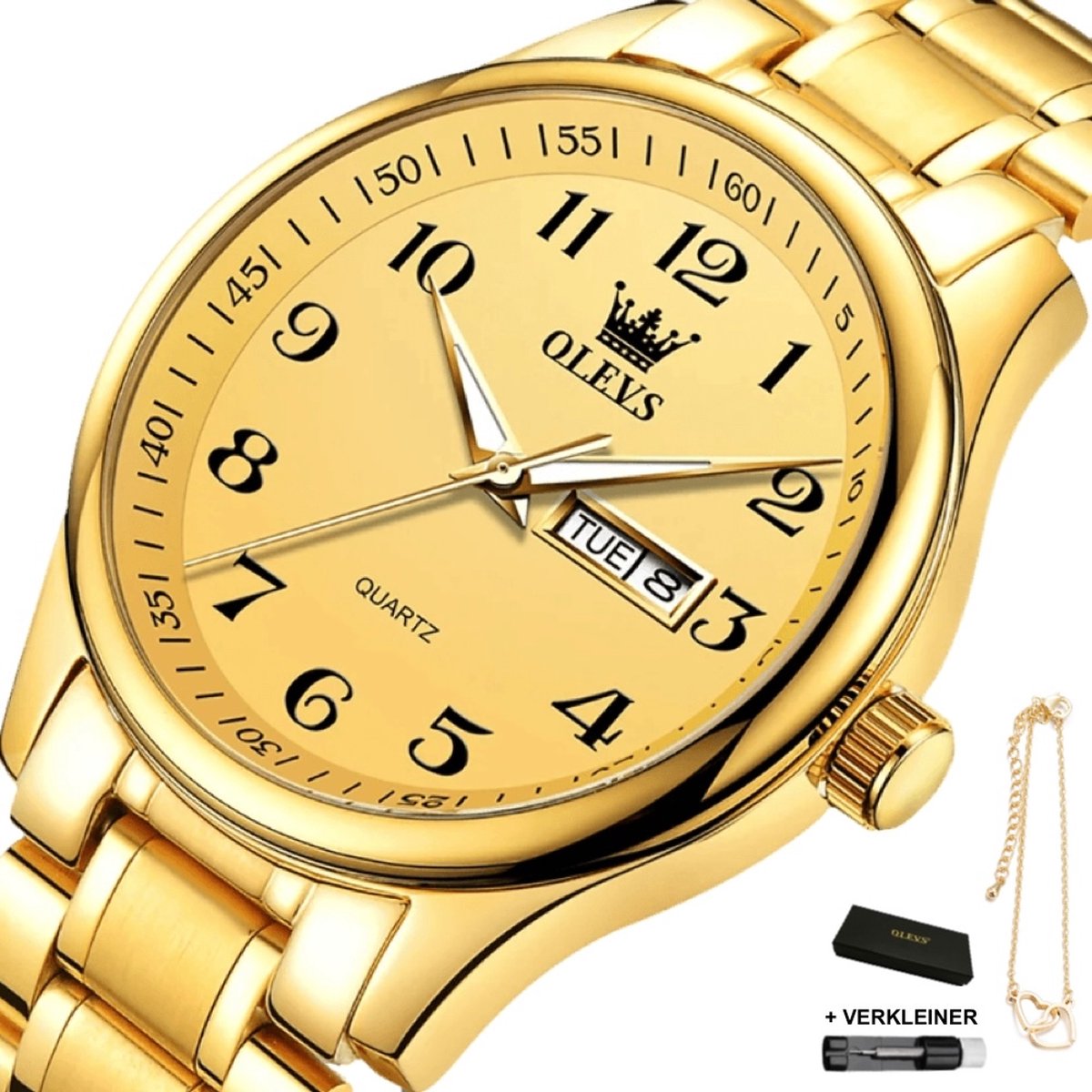 OLEVS® - Horloge Vrouwen - Cadeau voor Haar - Horloges voor Vrouwen - 40 mm - Goud