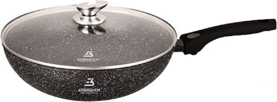 Poêle wok avec couvercle - Ø 28 cm - Wibra Belgique - Vous faites ça bien.