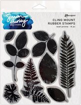 Simon Hurley rubber stamp - Leaf prints