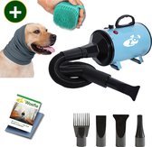 Sèche-cheveux/souffleur d'eau professionnel pour chien - Souffleur d'eau pour Chiens - 3200 W - Design silencieux - Blauw