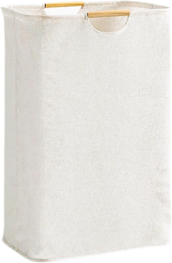 boîte de rangement pour le linge en tissu pliable beige avec