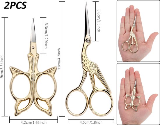 Ciseaux, Ciseaux de Bricolage pour la Couture et le Point de Croix Petits  Ciseaux à Broder en Acier Inoxydable