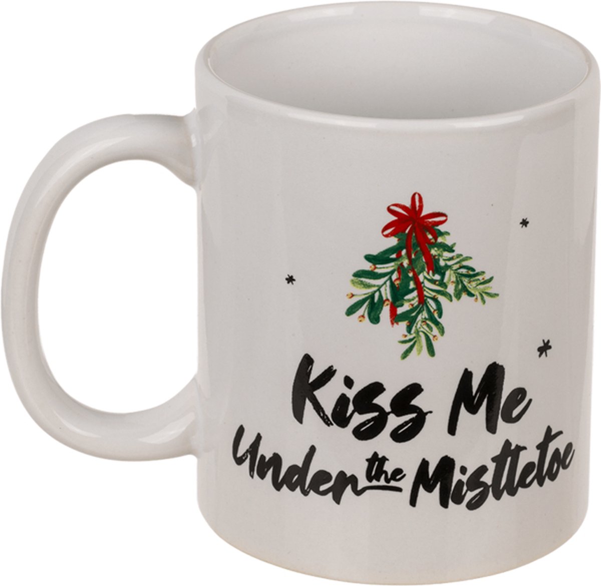 Kerst mok Kiss me under the mistletoe