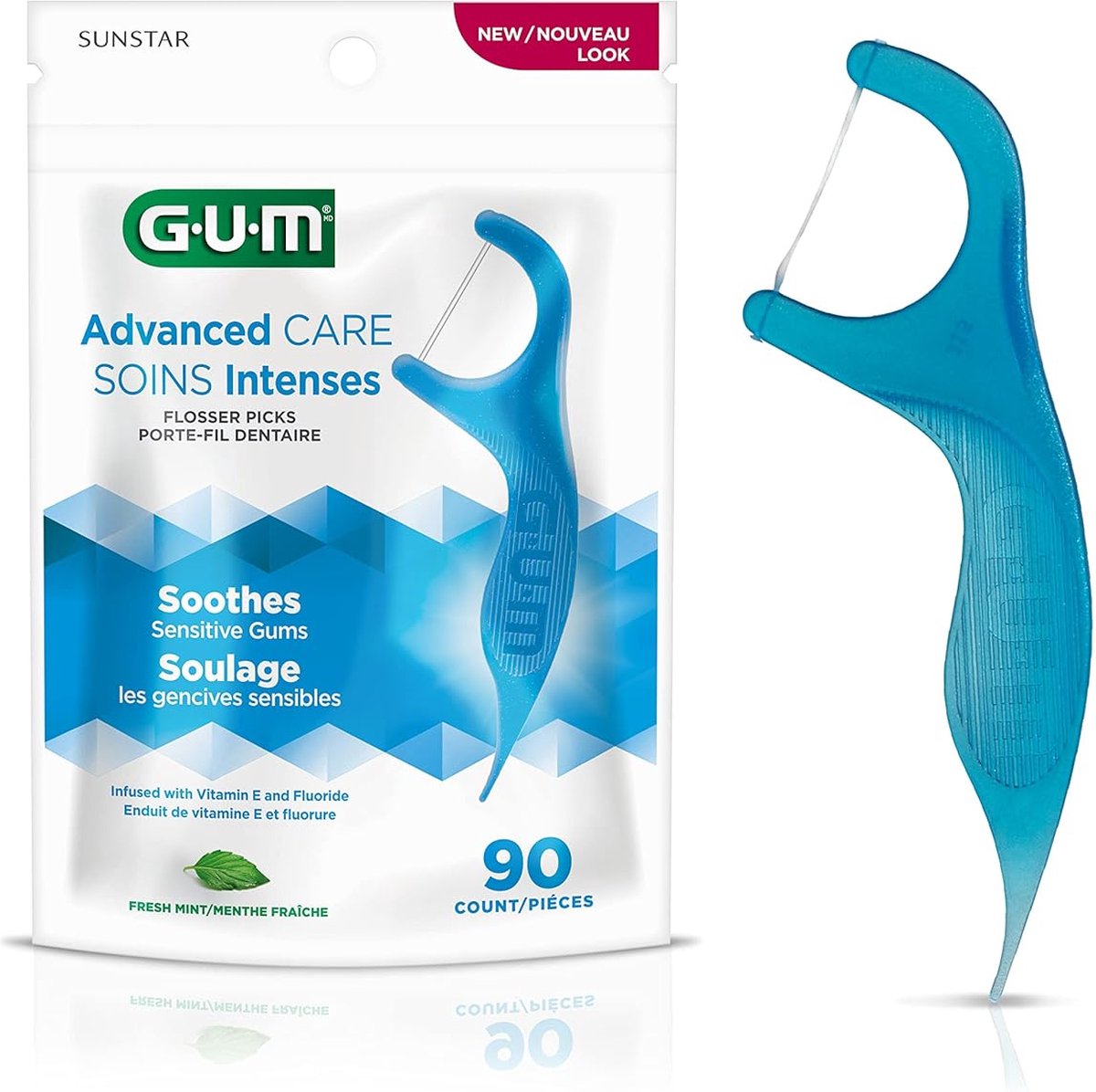 Goedkoopste GUM Advanced Care Flossers - Flosdraad - Floss Picks - Fresh Mint - 90 stuks