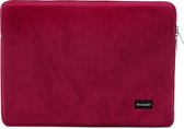 Bombata Universele Velvet Laptophoes Sleeve - 15.6 inch / 16 inch - Bordeaux Rood