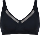 Naturana - Soft bh met meshrand - 5504 - Zwart - 70E