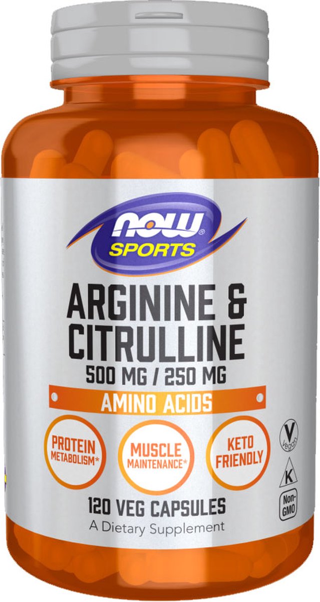 Goedkoopste Arginine Citrulline, 500/250 - 120 veggie caps