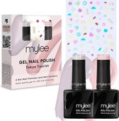Mylee Gel Nagellak Set met Nail Art Stickers 2x10ml [Tokyo Tourist] UV/LED Gellak Nail Art Manicure Pedicure, Professioneel & Thuisgebruik - Langdurig en gemakkelijk aan te brengen