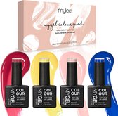 Mylee Gel Nagellak Set 4x10ml [Brights] UV/LED Gellak Nail Art Manicure Pedicure, Professioneel & Thuisgebruik - Langdurig en gemakkelijk aan te brengen