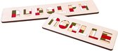 Houten Kerst Naampuzzel - 5/6 Letters - Kraamcadeau met Naam - Kerstcadeau