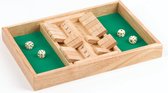Longfield Games Shut the box bordspel, 2 spelers, inclusief 4 houten dobbelstenen. Afm. 34 x 24 x 4 cm