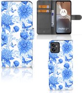 Hoesje voor Motorola Moto G32 Flowers Blue