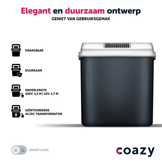Coazy Glacière électrique 32L Frigobox Voiture Electrique 12v 230