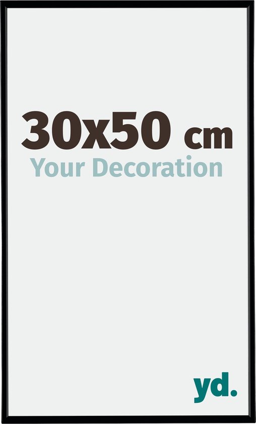 Homedecoration Easy - Cadre photo - Format photo 30x50 cm - Plastique -  Noir mat