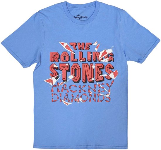 The Rolling Stones - Hackney Diamonds Shatter Heren T-shirt - XL - Blauw