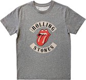 The Rolling Stones - Biker Tongue Heren T-shirt - L - Grijs