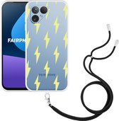 Cazy Hoesje met koord Zwart geschikt voor Fairphone 5 Lightning