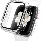 MNCdigi iWatch screenprotector case met diamantjes - Transparant - Geschikt voor 44mm Apple Watch 4 5 6 SE