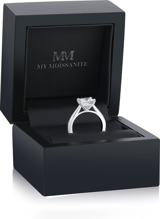Iris - Ring Moissanite Solitaire Princess Platinum - 1,7 carats