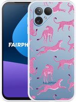 Cazy Hoesje geschikt voor Fairphone 5 Roze Cheeta's