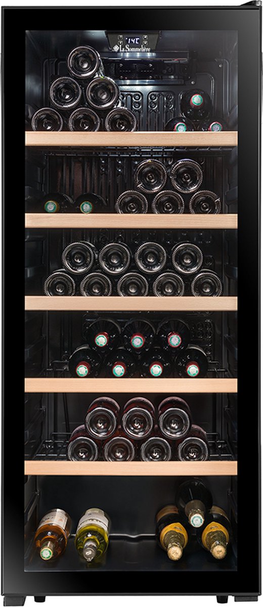 La Sommelière SLS117BLACK - Wijnserveerkast - 1 zone - 121 flessen