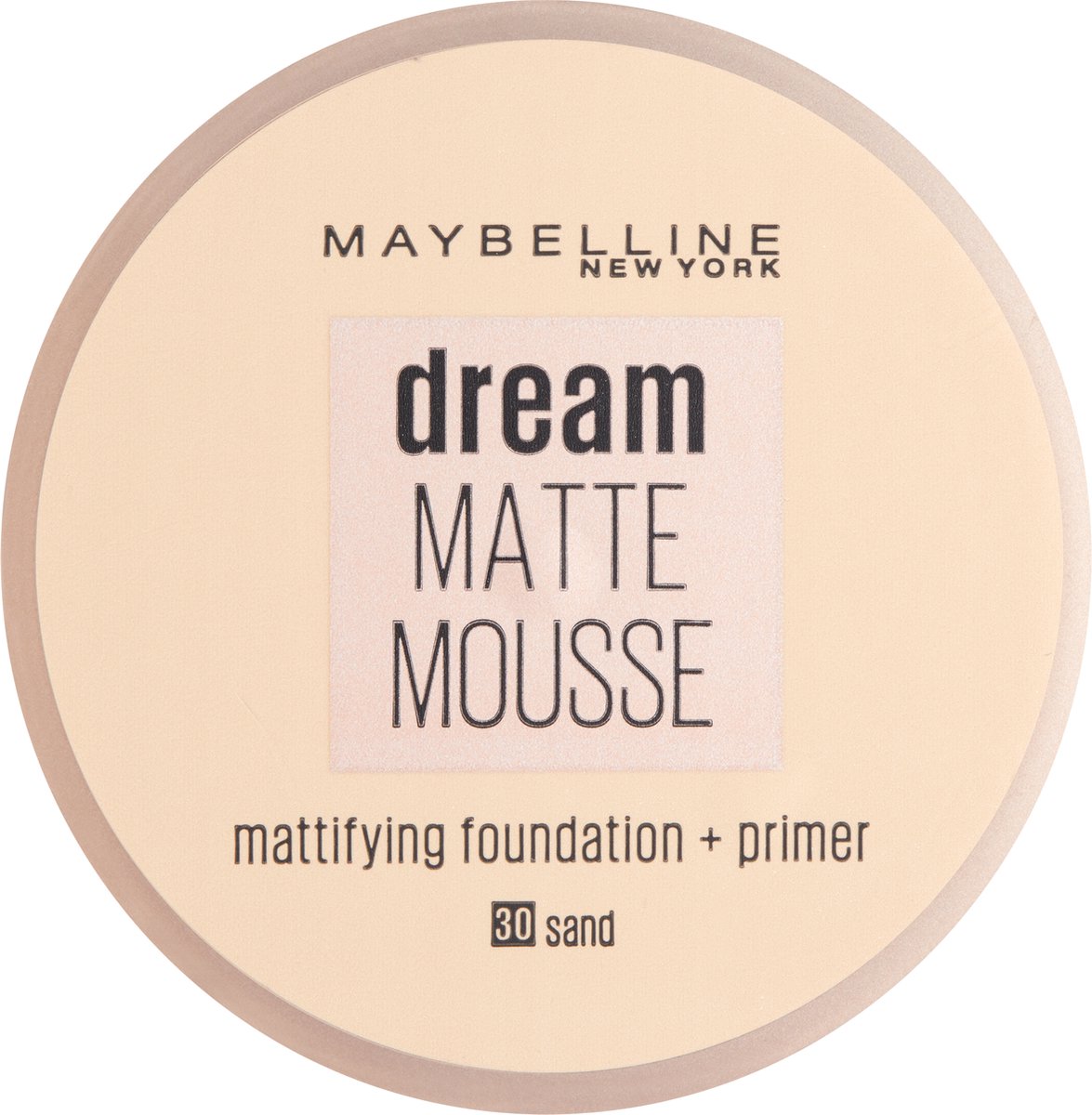 Maybelline New York - Dream Matte Mousse Mattifying Foundation + Primer - 030 Sand - Matterende Foundation met Medium Dekking - 18 ml
