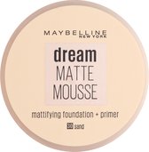 Maybelline New York - Dream Matte Mousse Mattifying Foundation + Primer - 030 Sand - Matterende Foundation met Medium Dekking - 18 ml