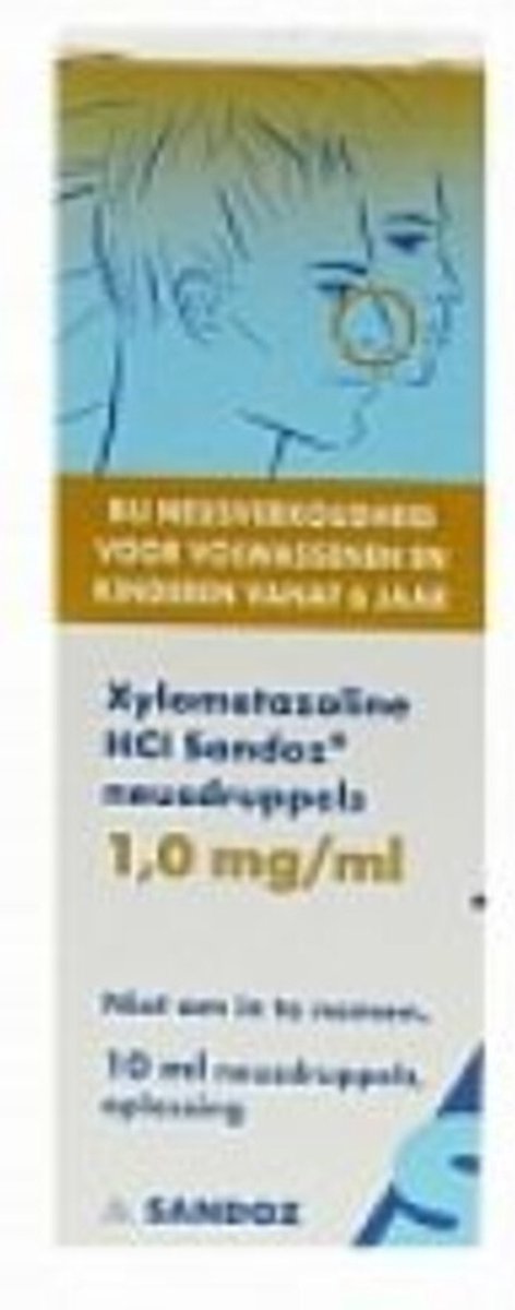 Goedkoopste Sandoz Neusdruppels Xylometazoline 1.0mg/ml - 2 x 10 ml