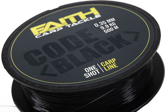 Faith Code Black One Shot - 500m - 0,35mm - 9,9kg - Nylon -Vislijn van Merkloos — afbeelding 5