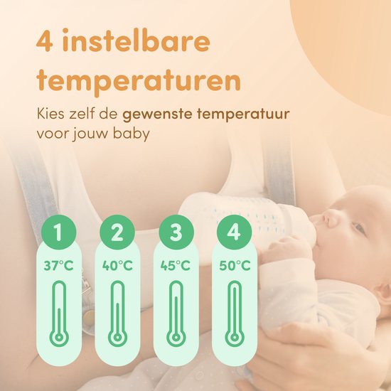 Baboe Draagbare Baby Flessenwarmer voor Onderweg - Flesverwarmer - Draadloos - Wit - Geschikt voor de Meeste Babyflessen - Baboe