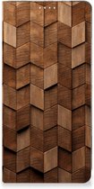Book Wallet Case geschikt voor OPPO Reno10 | 10 Pro Wooden Cubes