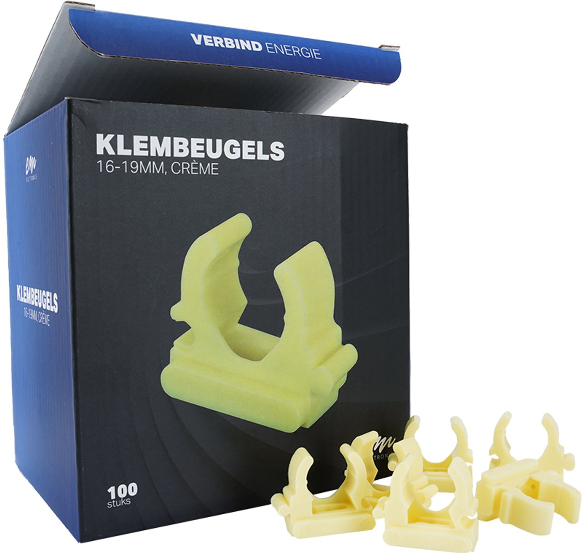 EMhub buisklem 16 - 19mm crème per 100 stuks (4085010)