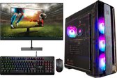 omiXimo - Game PC Setup - AMD Ryzen 5 2400 - 16 GB ram - 500 GB SSD - Wifi - Inclusief 24" Gaming Monitor - Toetsenbord - Muis - MLBK