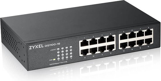 ZyXEL GS1100-16 - Netwerkswitch - Unmanaged - 16 Poorten