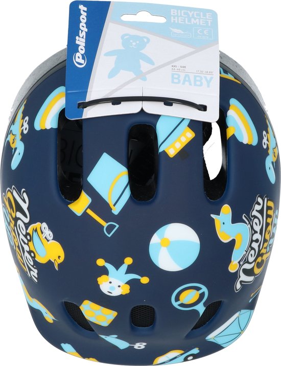Polisport Kinderhelm Toys-2 XXS 44-48 Mat Blauw van Polisport — afbeelding 4