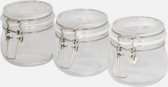 Premium Set van 6 Glazen Ronde Voorraadpotten (130 ml) - Luchtdichte Afsluiting voor Voedsel Opslag en Keuken Organisatie - Elegant, Duurzaam en Veelzijdig