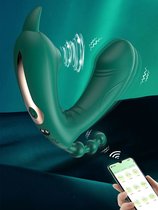 Super vibrator triple deluxe - Bluetooth - Telefoon bestuurbaar - G-spot - Anale stimulatie - Luchtdruk clitoris - 3 in 1 - Zeer goede kwaliteit