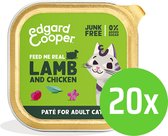 Edgard & Cooper - Lam & Kip paté - Natvoer voor katten - 85 gram - 20 kuipjes