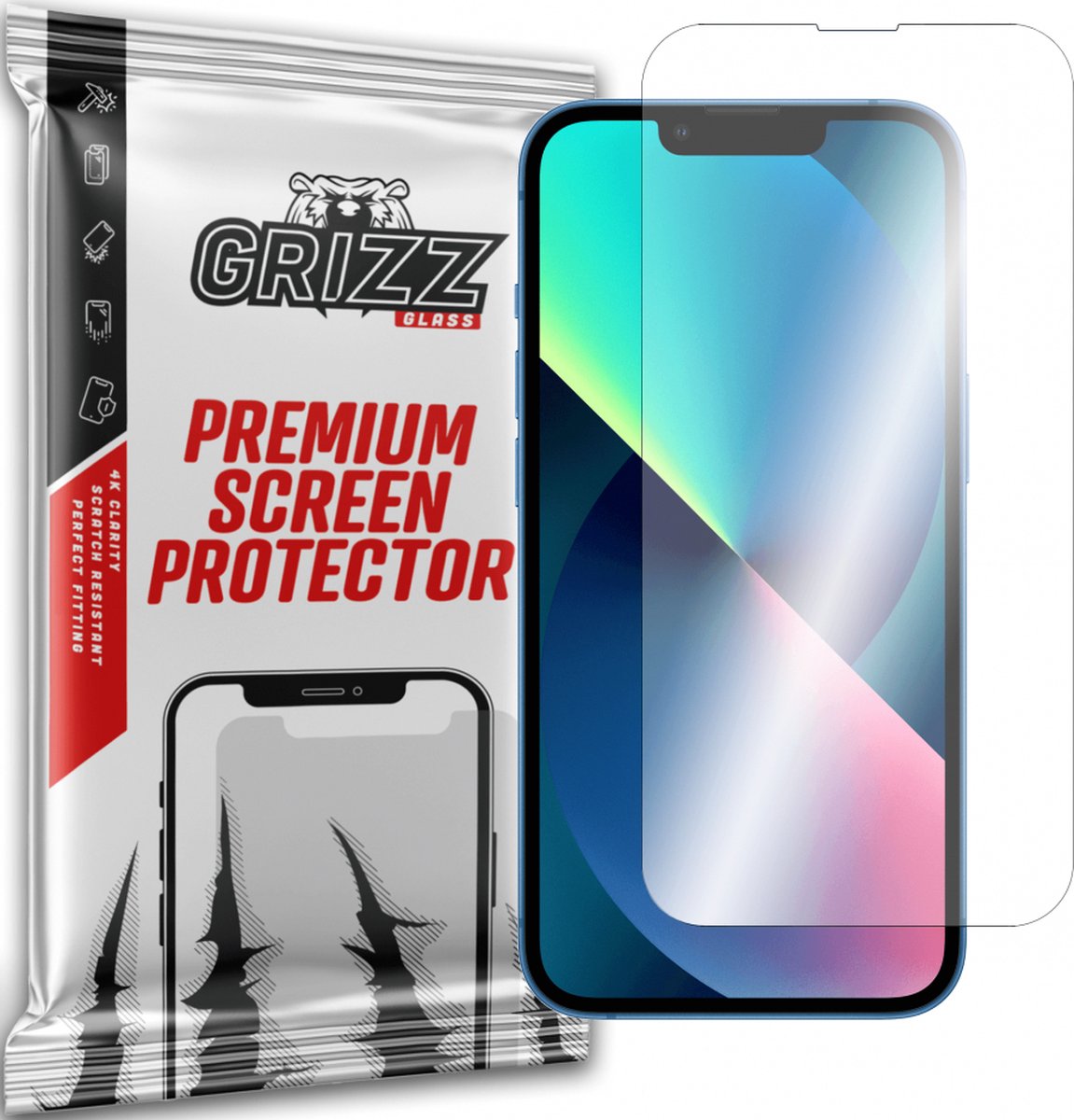 GrizzGlass HybridGlass Apple iPhone 14 Plus / 15 Plus Screen Protector