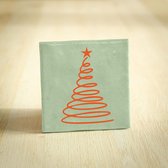 Tegeltje Kerst - Lichtgroen - Kerstboom - Tegel - Kerst - Interieur - Wijsheid - Tegelwijsheid - Spreuktegel - 10x10cm