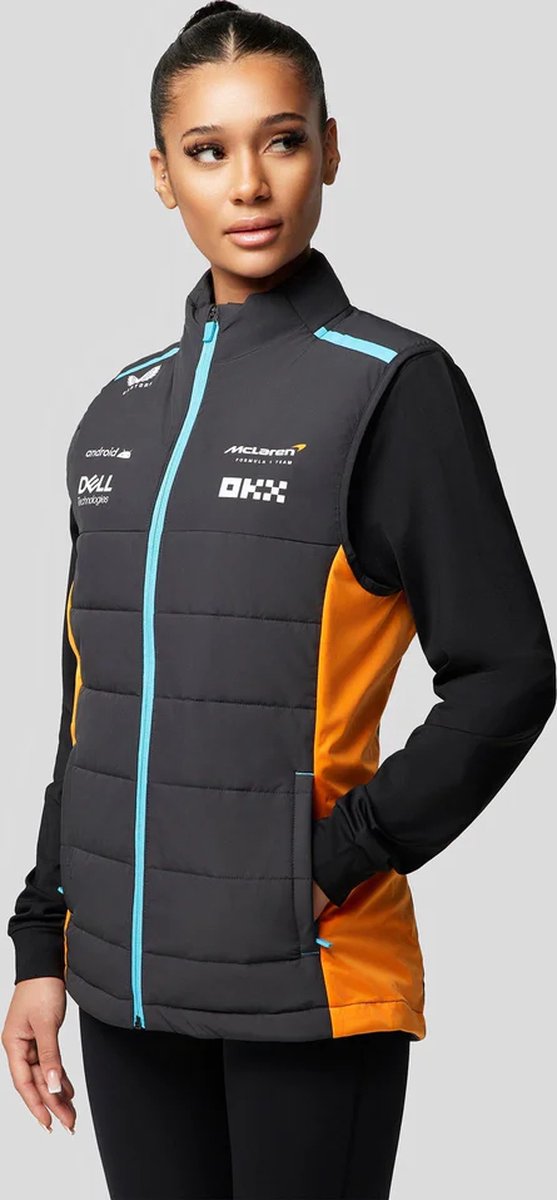 Gilet McLaren Mercedes Femme Taille M - Argenté - Doublé Isolé - Vintage F1