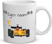 Formule 1 mok met eigen naam - Mok met opdruk - sport - Formule 1 fans - Liefhebber - Cadeau - Verjaardag - Geschenk - Gepersonaliseerde mok - Jongens en meisjes - 350 ML inhoud